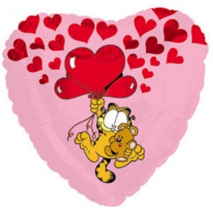 Garfield and Pooky Heart Balloon